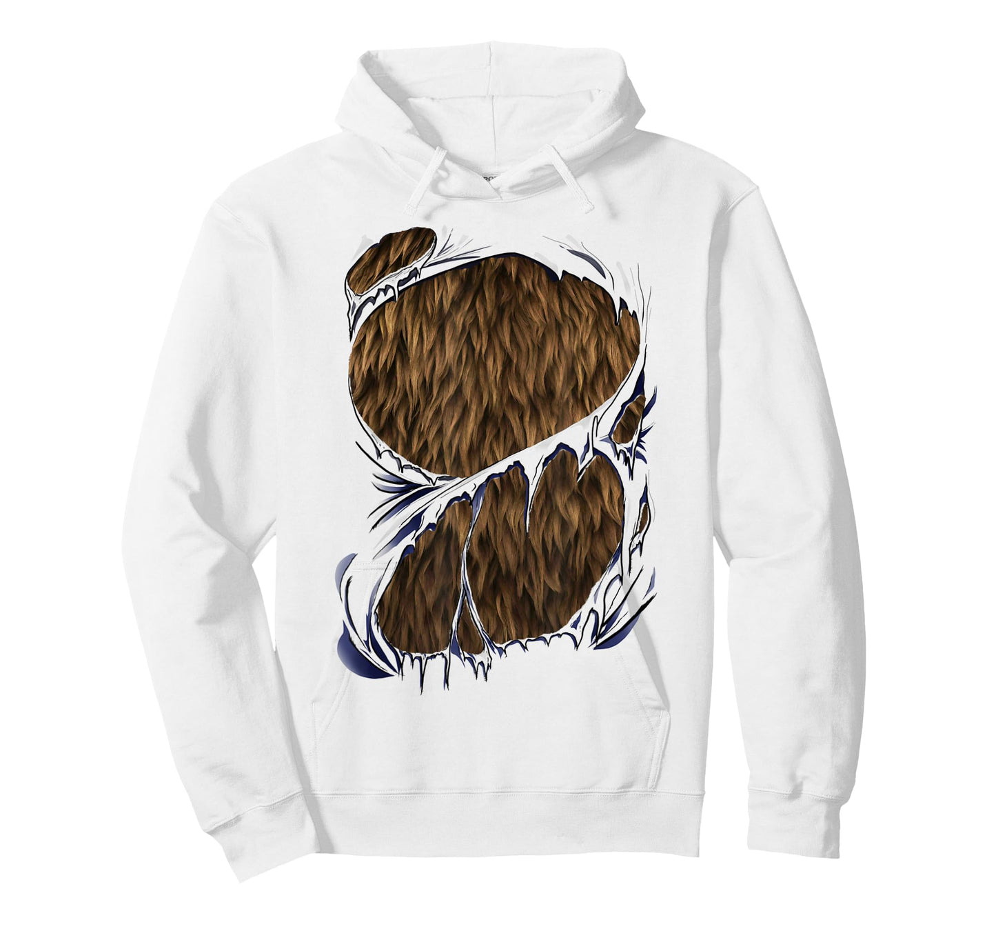 Werewolf Halloween Costume - Furry Bear or Beast Torn Ripped T-Shirt