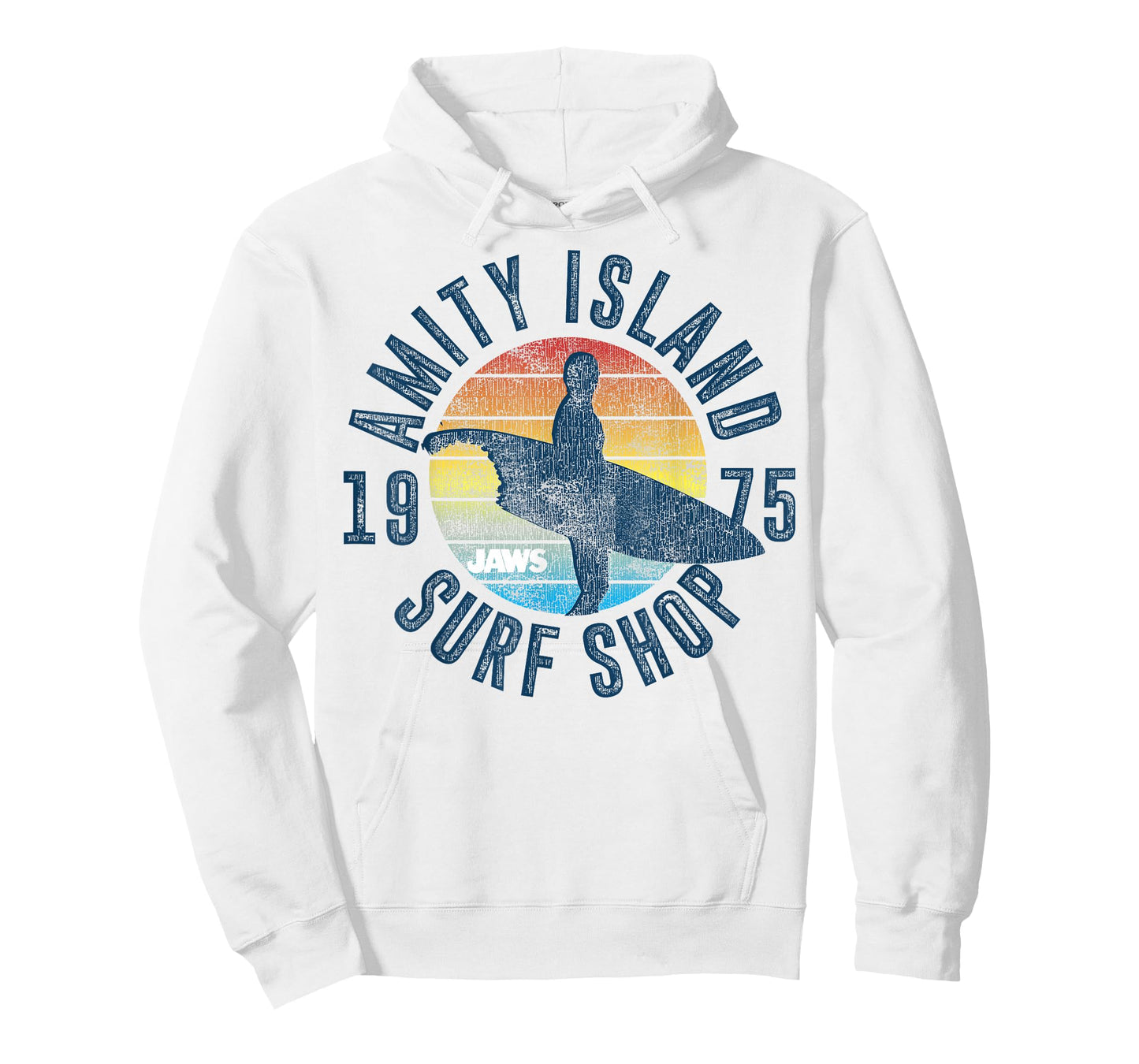 Jaws Amity Island Surf Shop 1975 Retro Logo T-Shirt