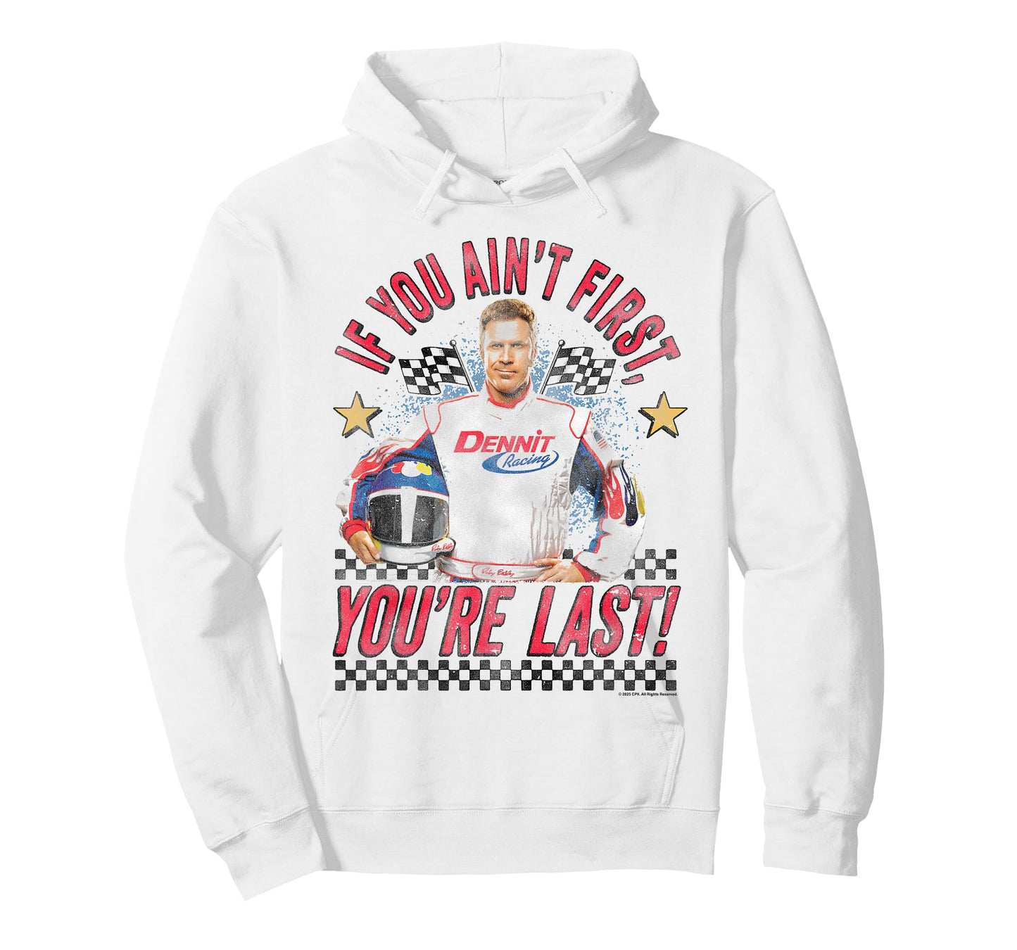 If You're Not First You're Last Checkerboard Racing Movie T-Shirt