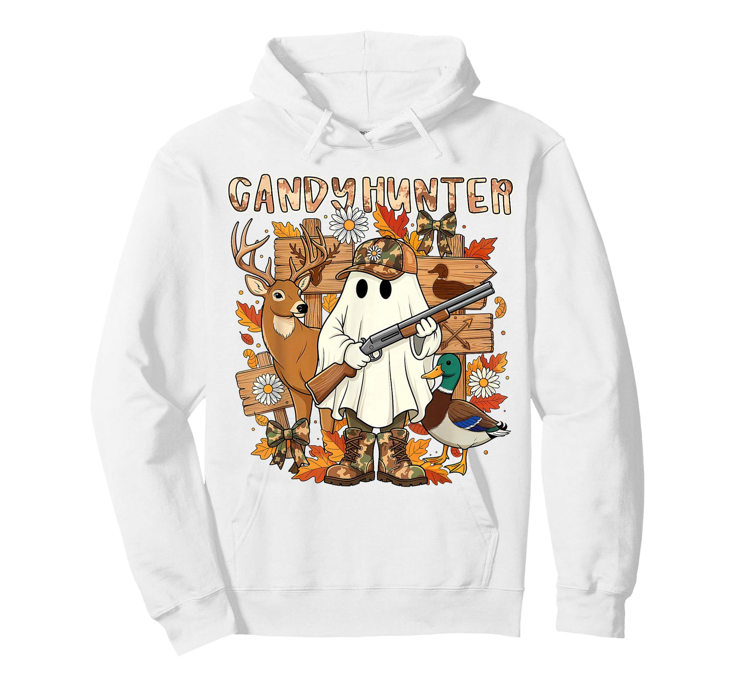 Candy Hunter Duck Deer Hunting Halloween Hunting Season T-Shirt
