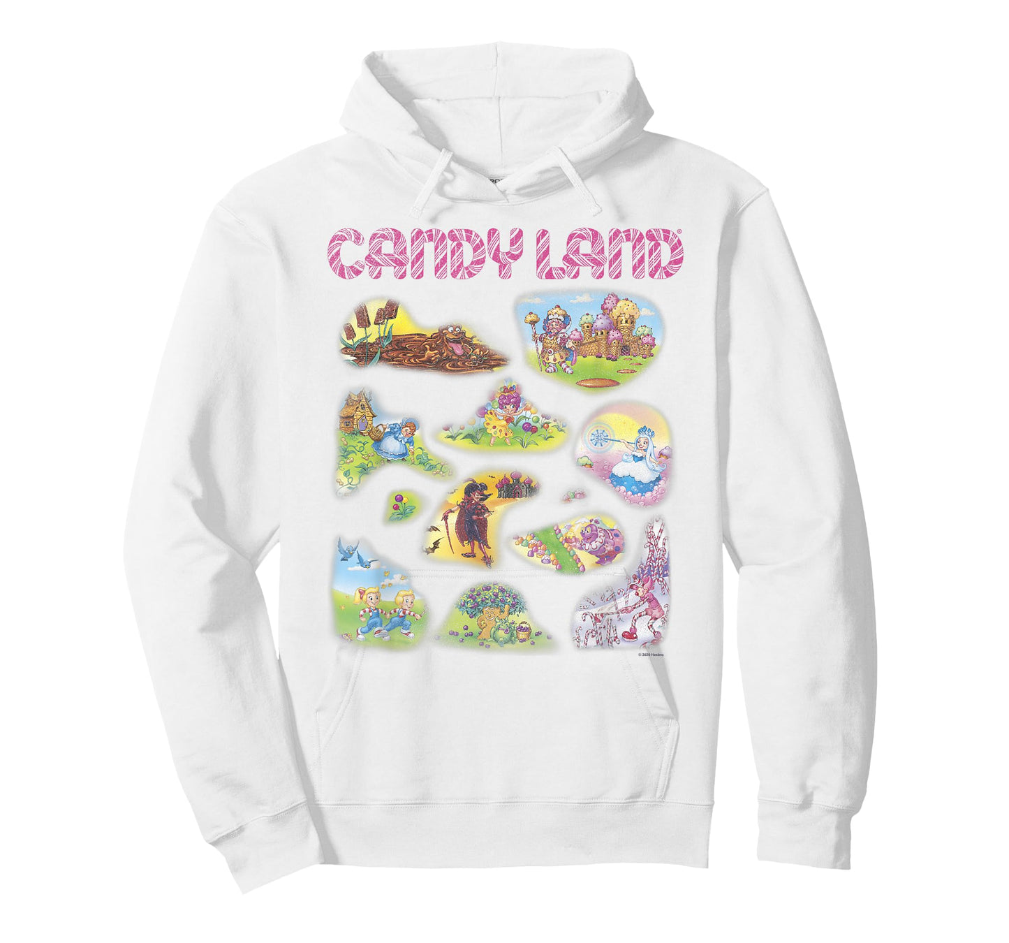 Candy Land Vintage Game Board Locations Textbook T-Shirt