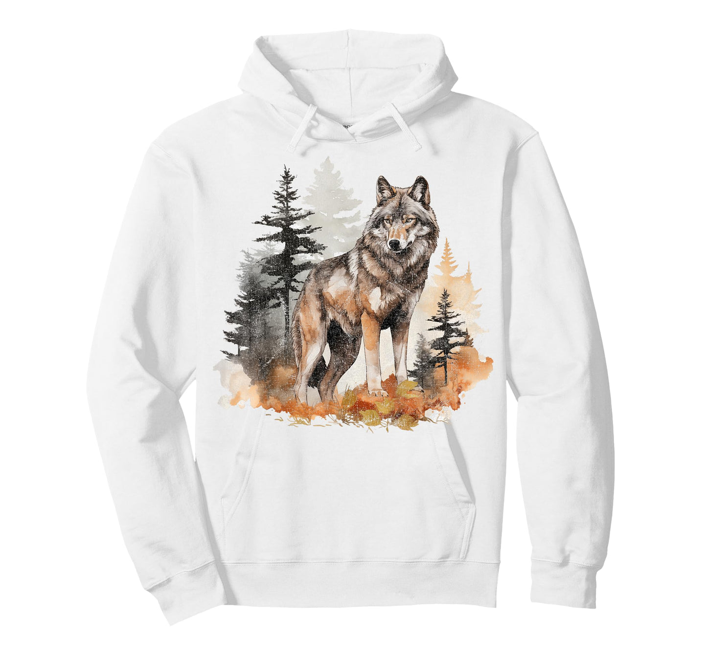 Wolf Survives Mountain Silhouette Art Lone dog T-Shirt for Men Women