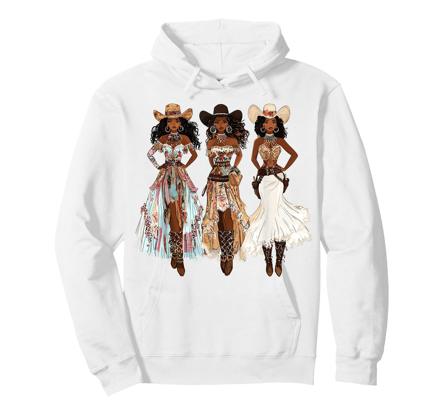 Black African American Cowgirl Western Country Texas Rodeo T-Shirt