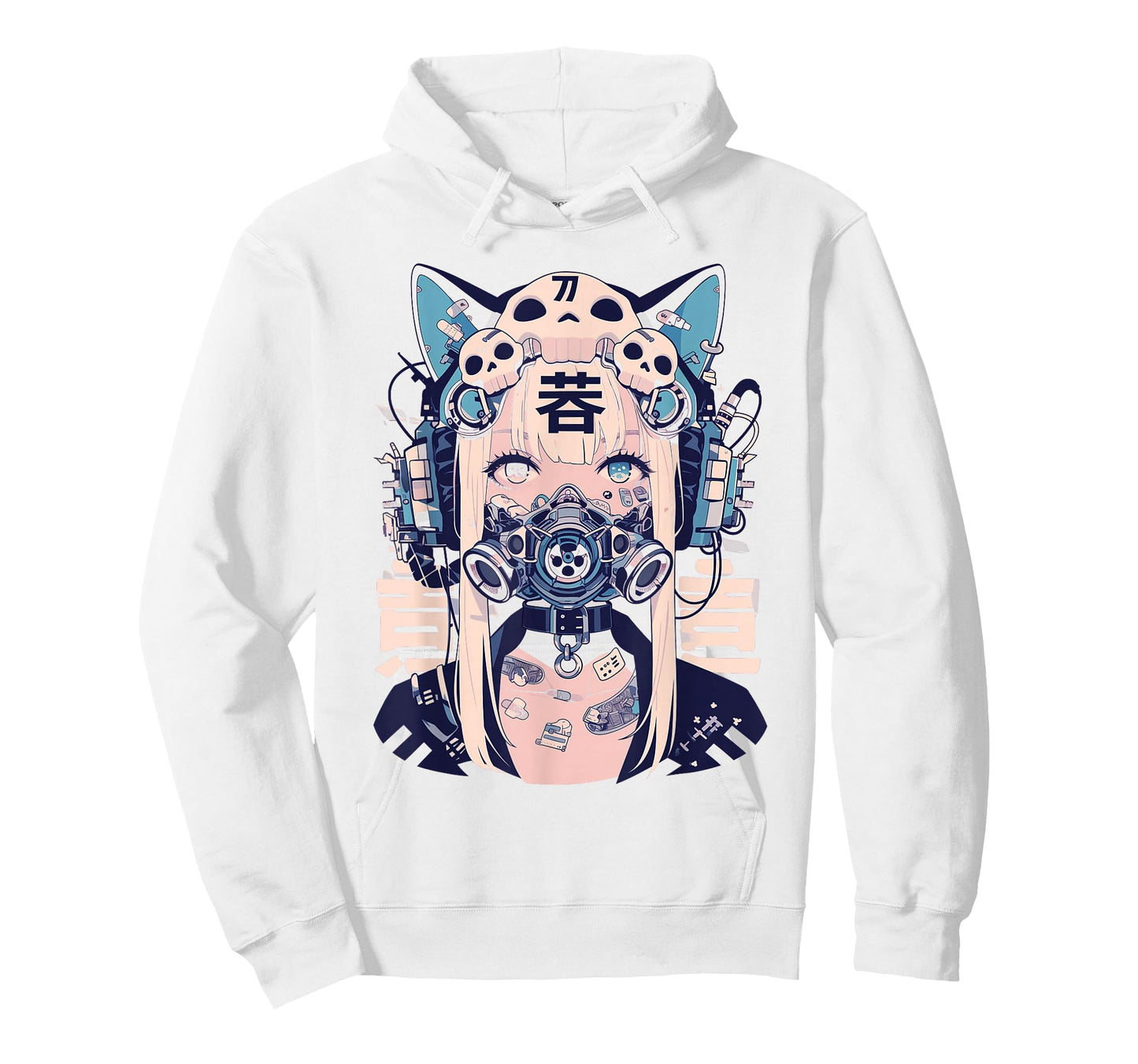 Anime Manga Cyberpunk Aesthetic Techwear Harajuku Cat Girl T-Shirt