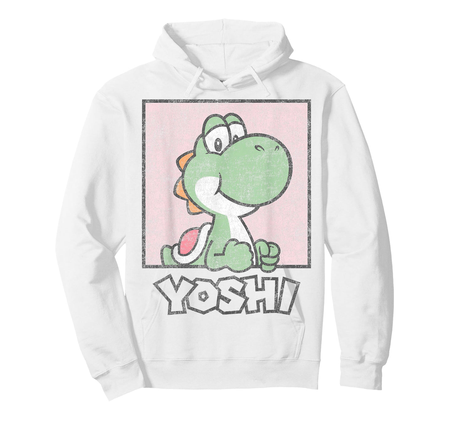 Super Mario Yoshi Simple Faded Pastel Pink Portrait T-Shirt
