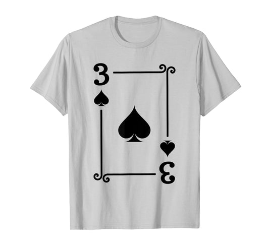 Playing Cards Costume - 3 Spades Card - Three Card T-Shirt