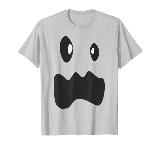 Ghost Face Costume Funny Kids Halloween Outfit Ghoul Face T-Shirt