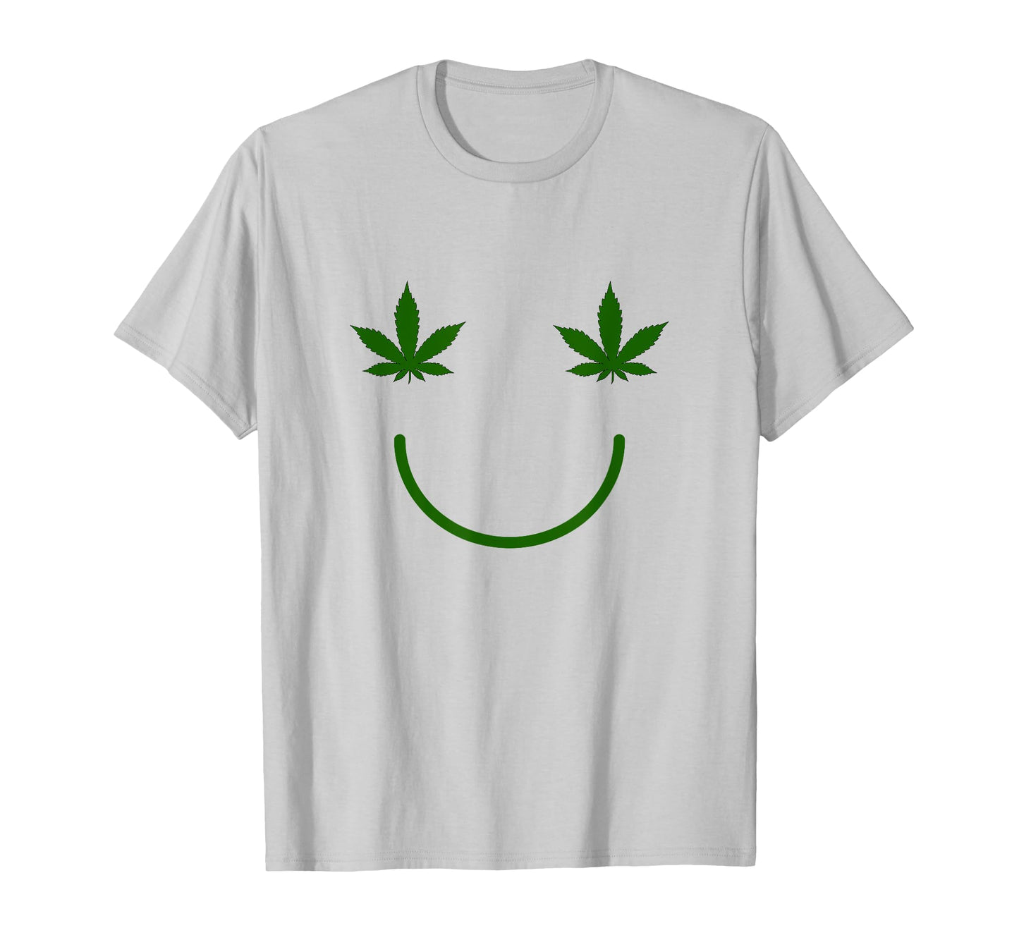 Weed Happy Face, Funny Smiling Pot Leaf T-Shirt