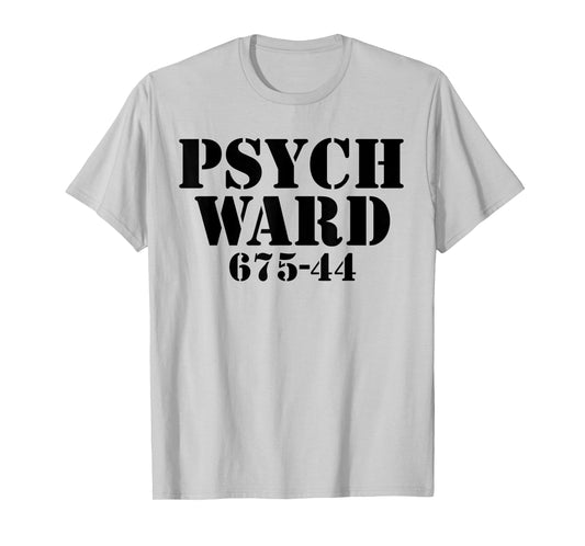 Funny Easy Lazy Halloween Psych Ward Prison Costume Outfit T-Shirt