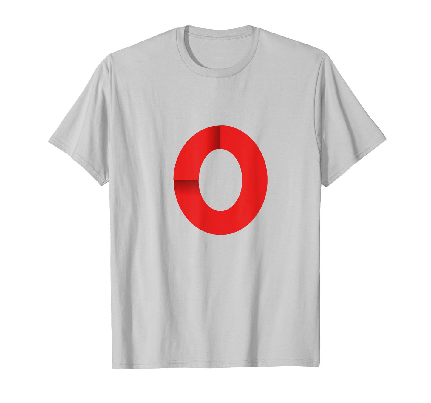 White With Red Letter O T-Shirt