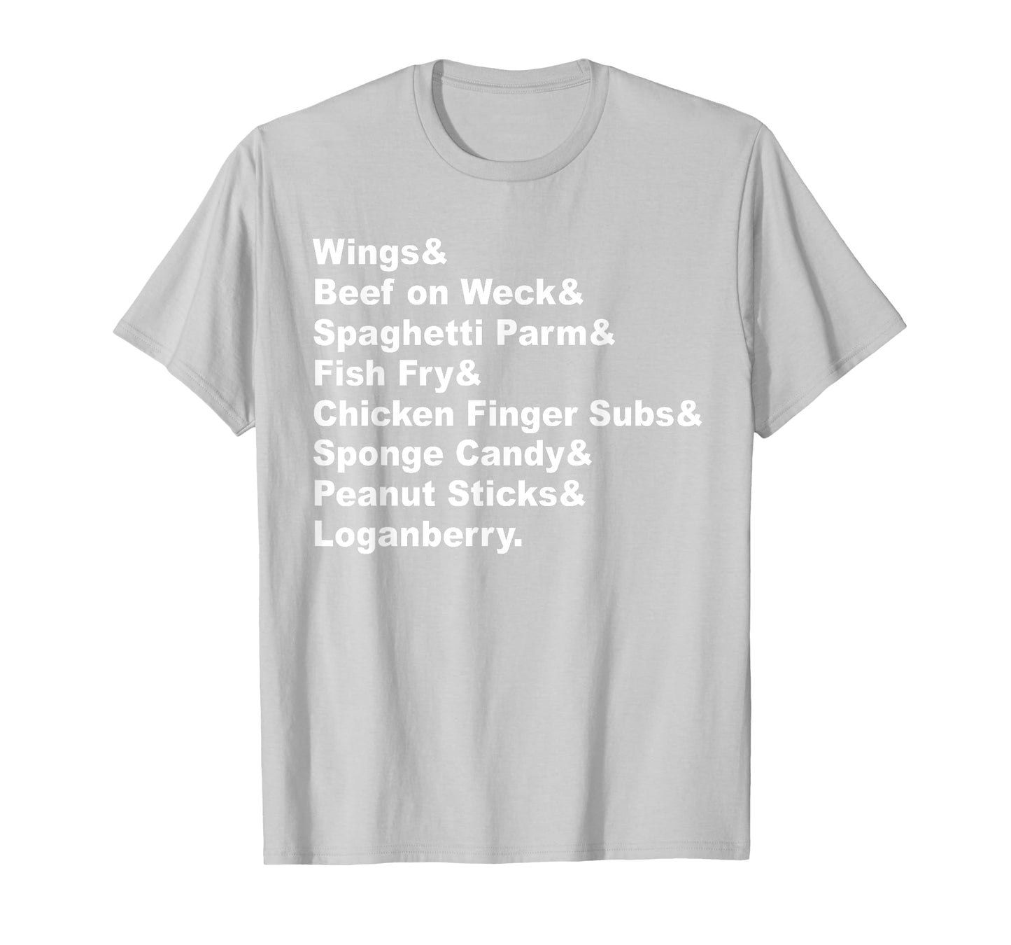 Classic Buffalo New York Foods Buffalo NY Foodie List Red T-Shirt