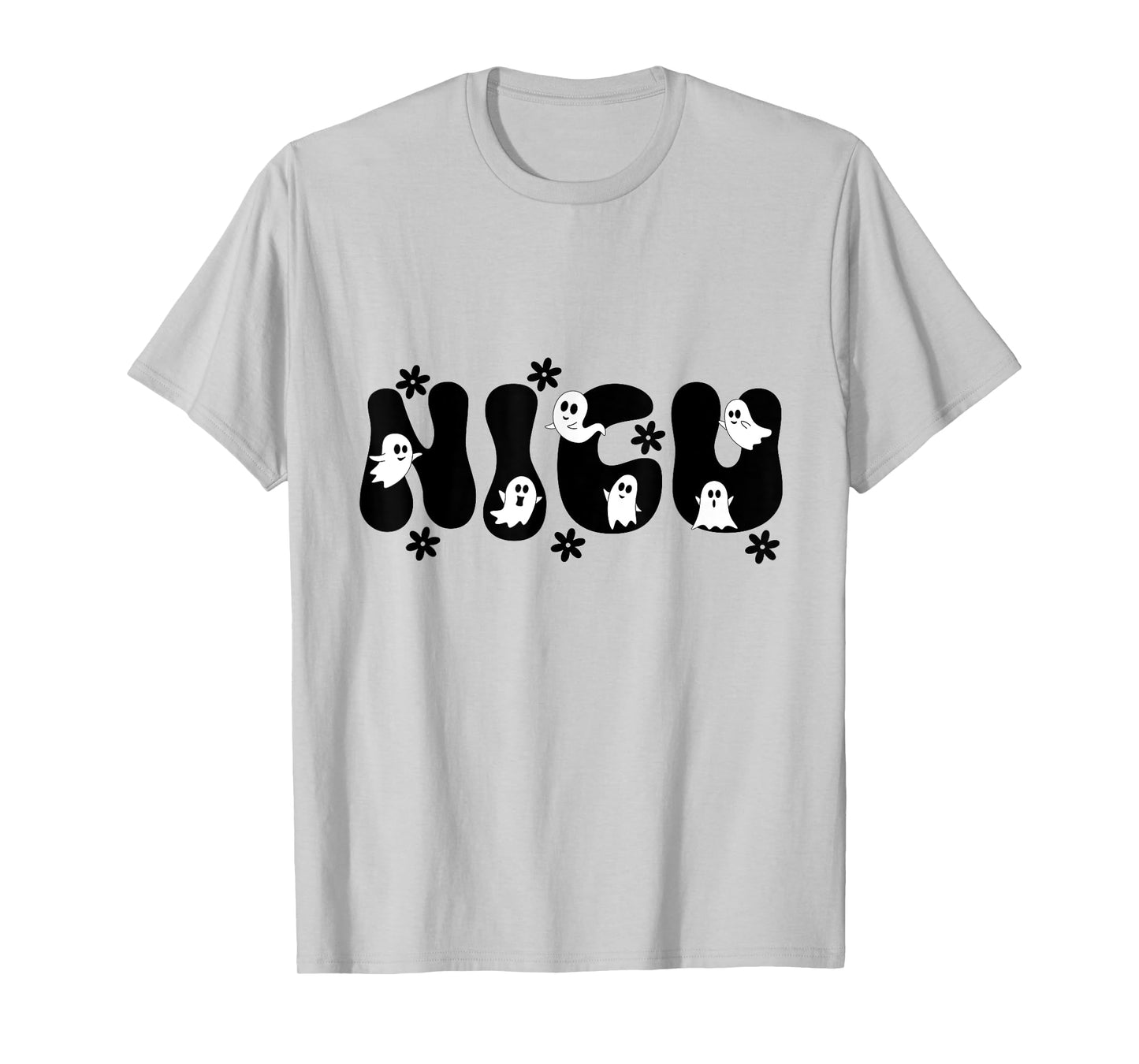 Groovy NICU Nurse Halloween Ghost Boo Boo Crew Night shift T-Shirt