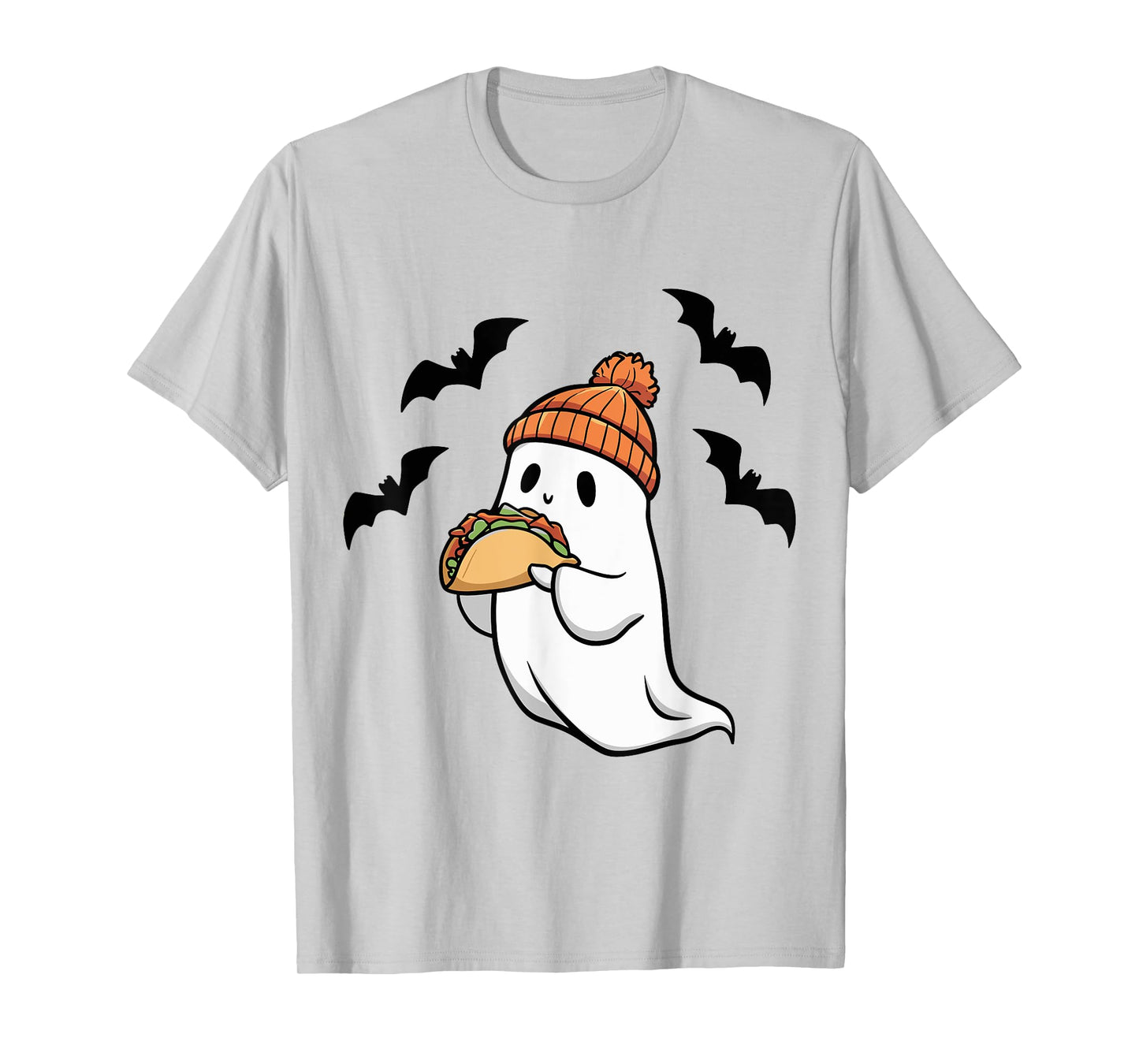 Funny Ghost Eating Tacos Spooky Taco Halloween Food Costume T-Shirt