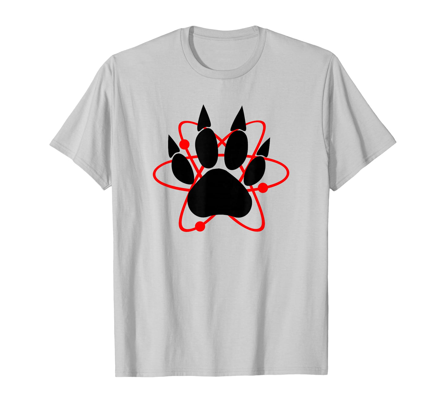 Wayward Tees Atomic Bear Paw T-Shirt - Men's Unisex Blue Small Classic Fit Crew Neck Short Sleeve