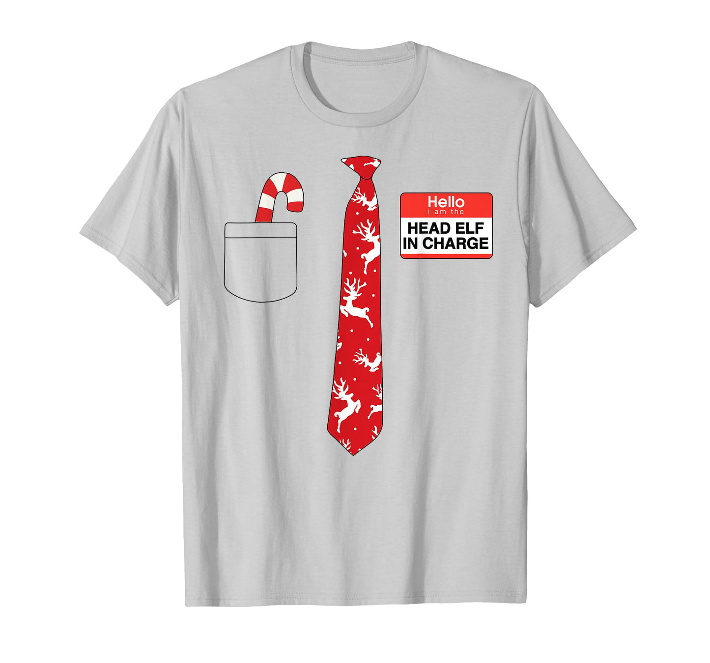 Head Elf In Charge Xmas Costume Tee Modern Santa Helper T-Shirt
