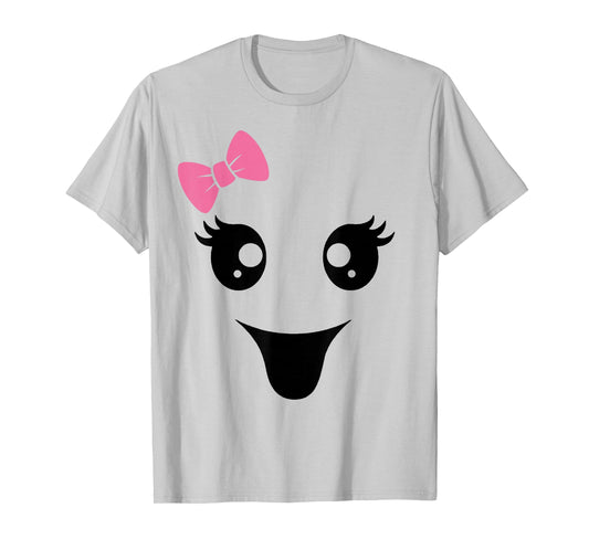 Cute Ghost Face, Boy Girl Funny T-Shirt