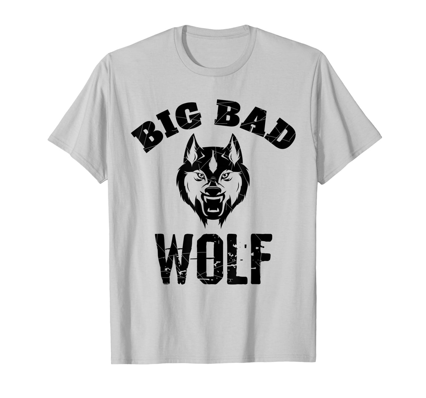 Big Bad Wolf Funny Popular Phrase Vintage Distressed T-Shirt
