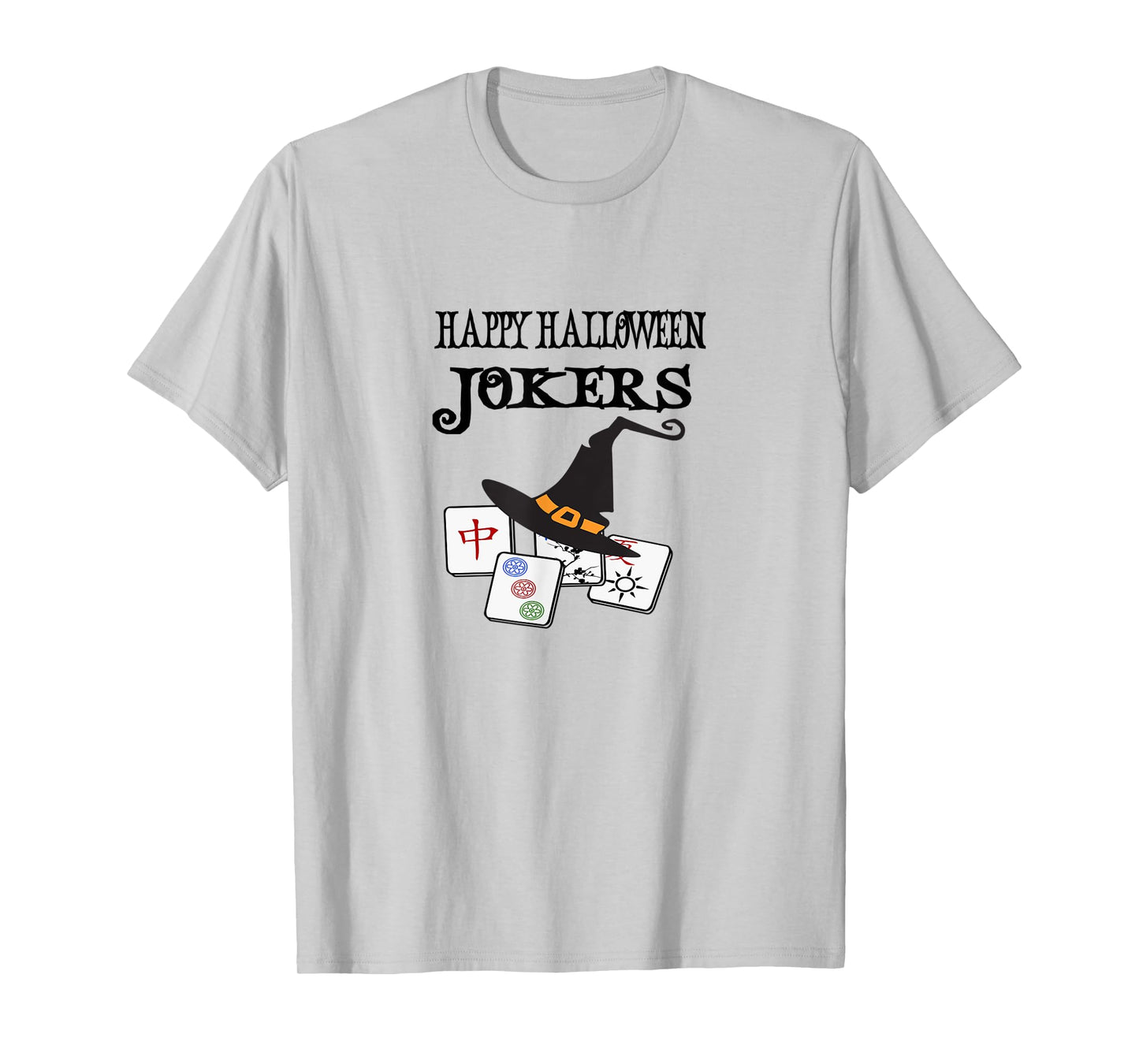 Funny Mahjong Happy Halloween Jokers Tile Game Tee T-Shirt