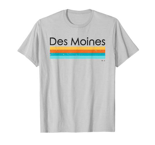 Vintage Des Moines WA Retro Design T-Shirt