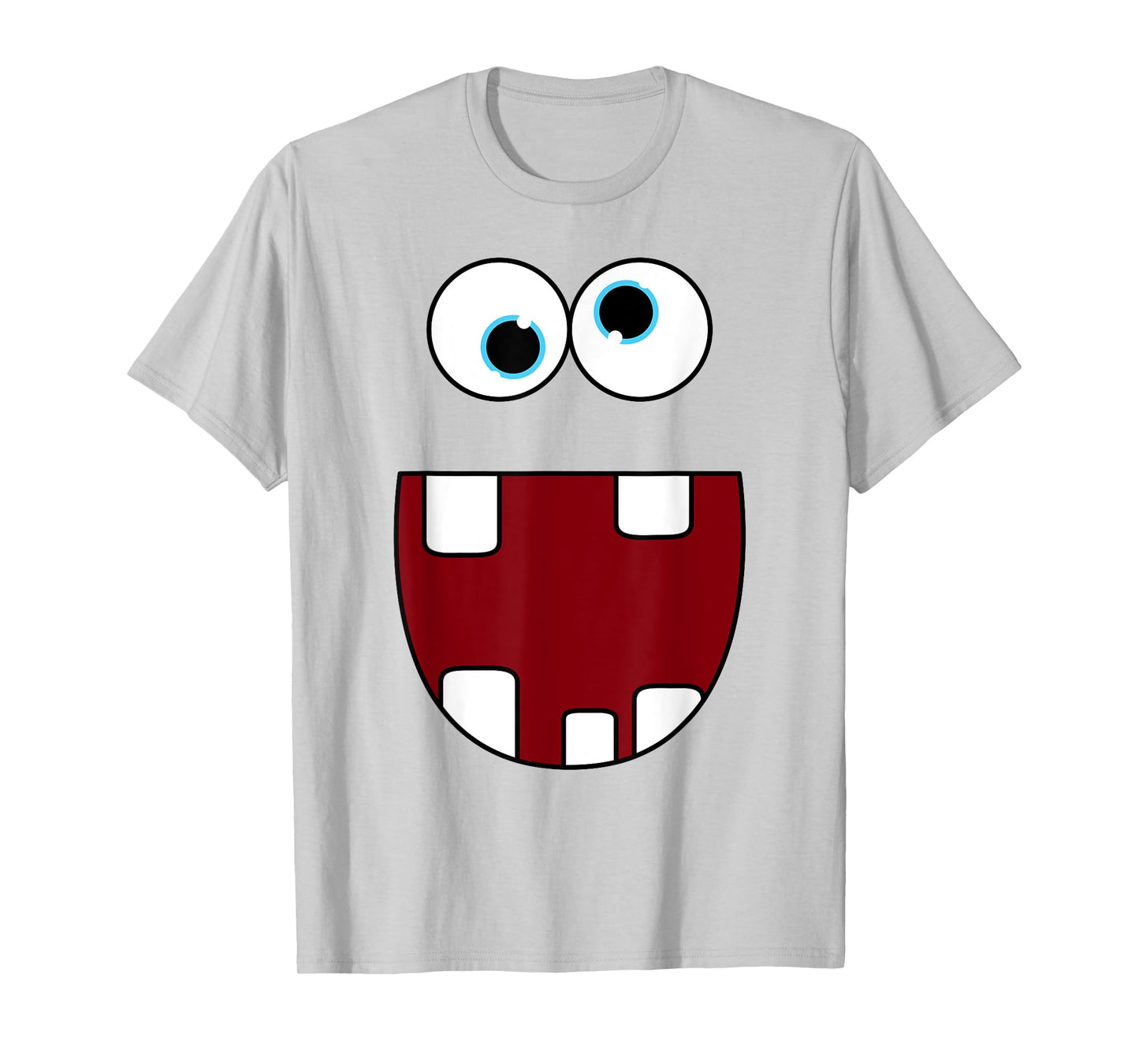 Funny Silly Monster Face Smiling Easy Halloween Costume T-Shirt
