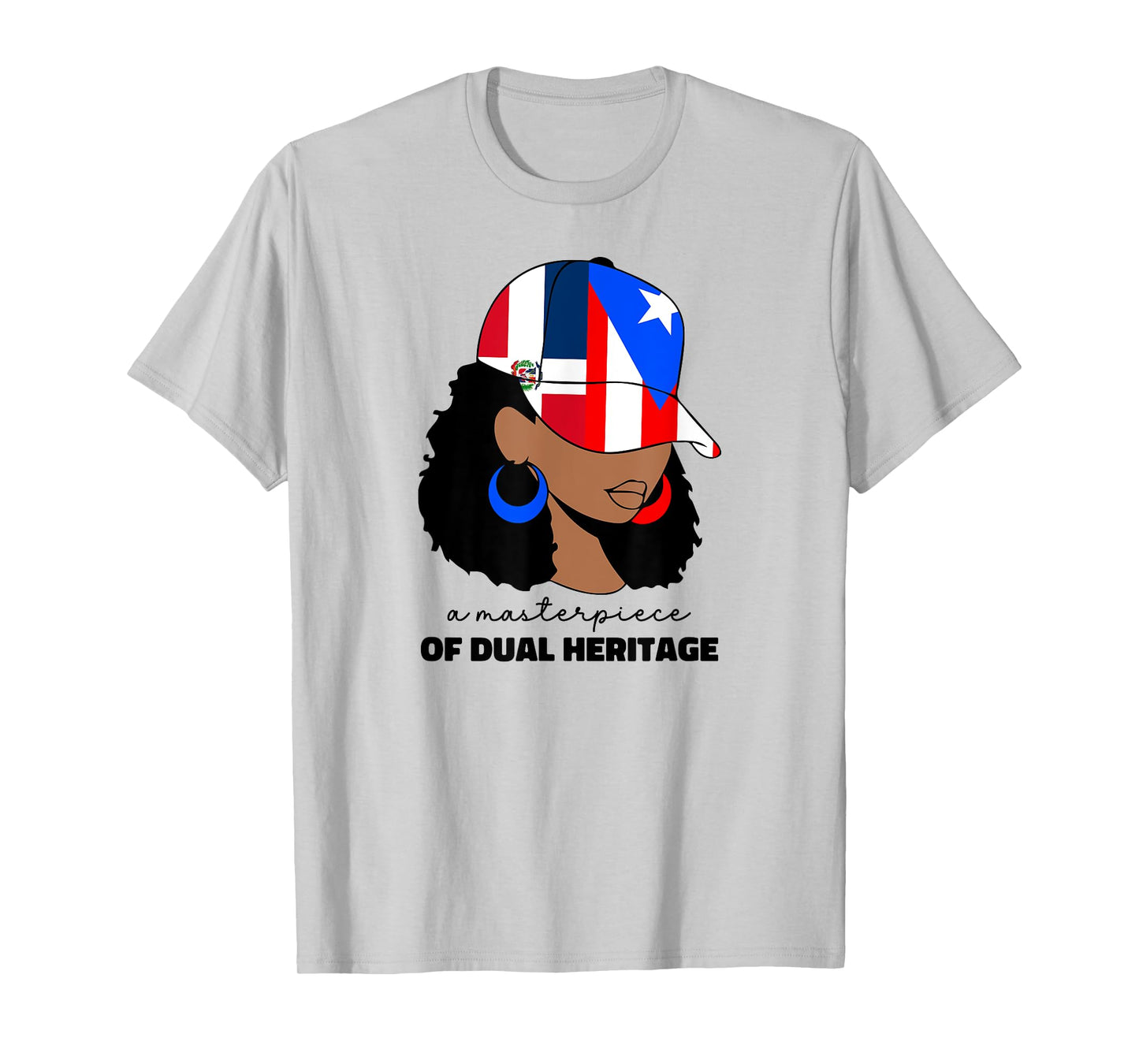Dominican And Puerto Rican Rico Flag DominiRican Afro Women T-Shirt