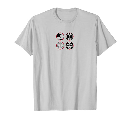 KISS - Cartoon B&W Logo T-Shirt
