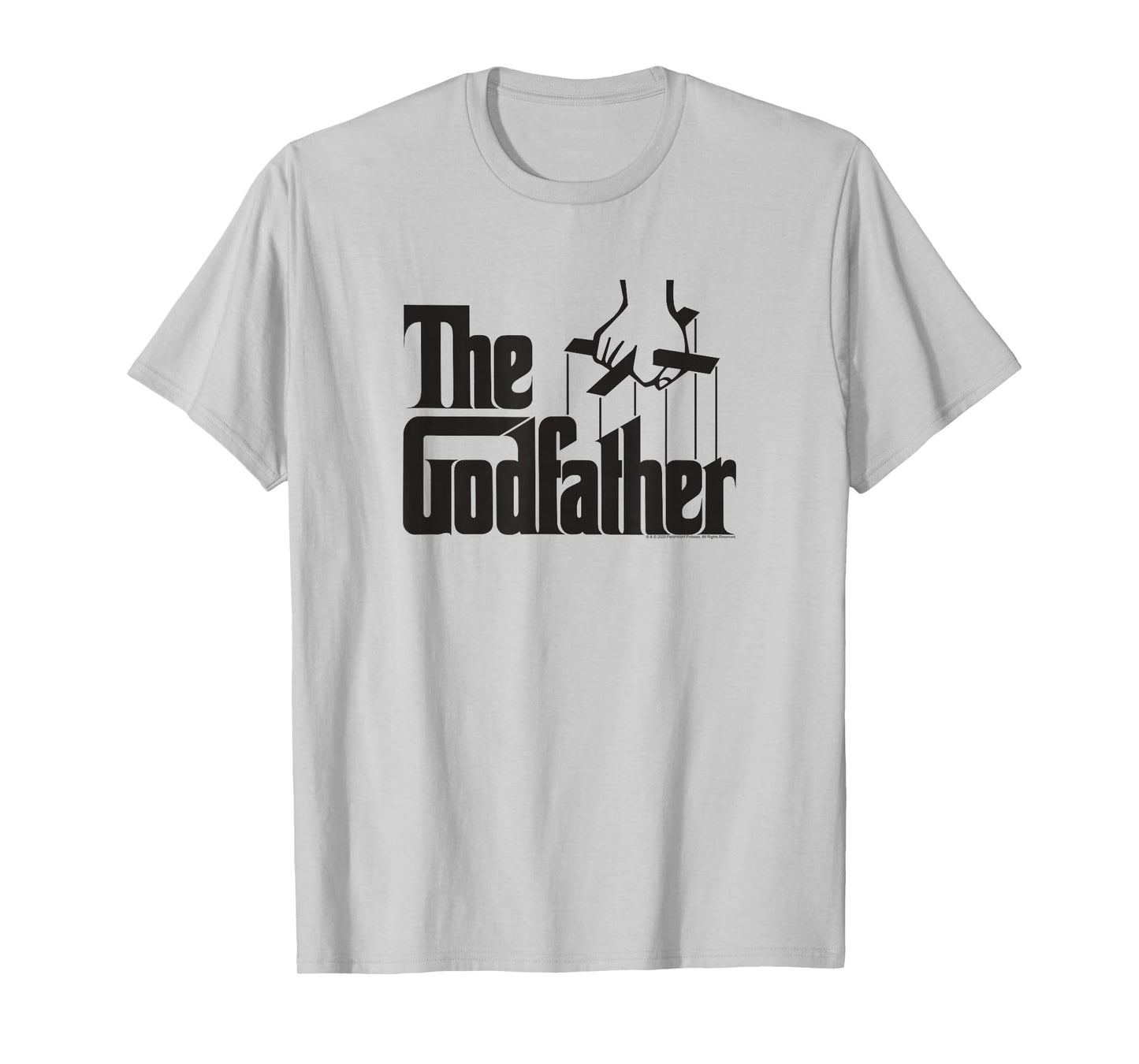 Ripple Junction The Godfather Logo T-Shirt, Men's & Women's Unisex-Adults Grey Cotton Classic Fit T-Shirt, Small, Short Sleeve, Crew Neck, Novelty Movie-t-shirts
