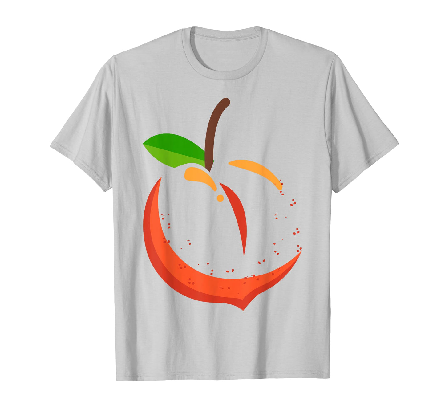 Big Peach Sliced Costume Cute Easy Vegetable Halloween Gift T-Shirt