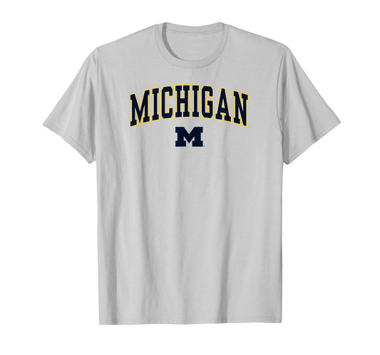 Michigan Wolverines Arch Over Gray Officially Licensed T-Shirt