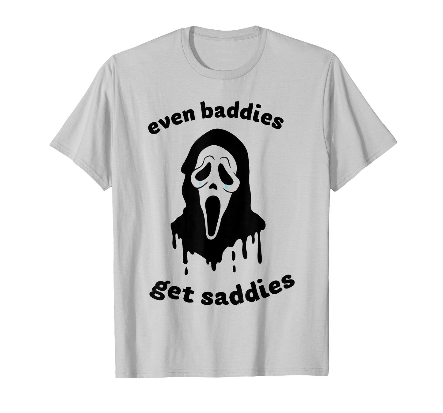 Even Baddies Get Saddies Ghost Mental Health Halloween T-Shirt