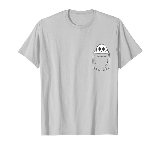 Ghost in Pocket Halloween T-Shirt