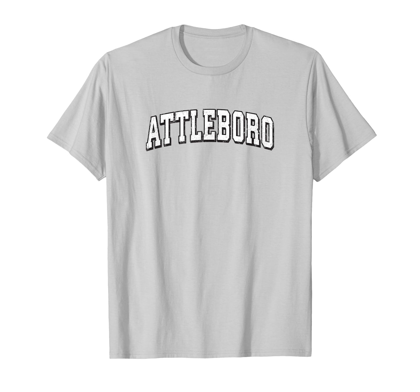 Attleboro Massachusetts Vintage Athletic Sports B&W Print T-Shirt