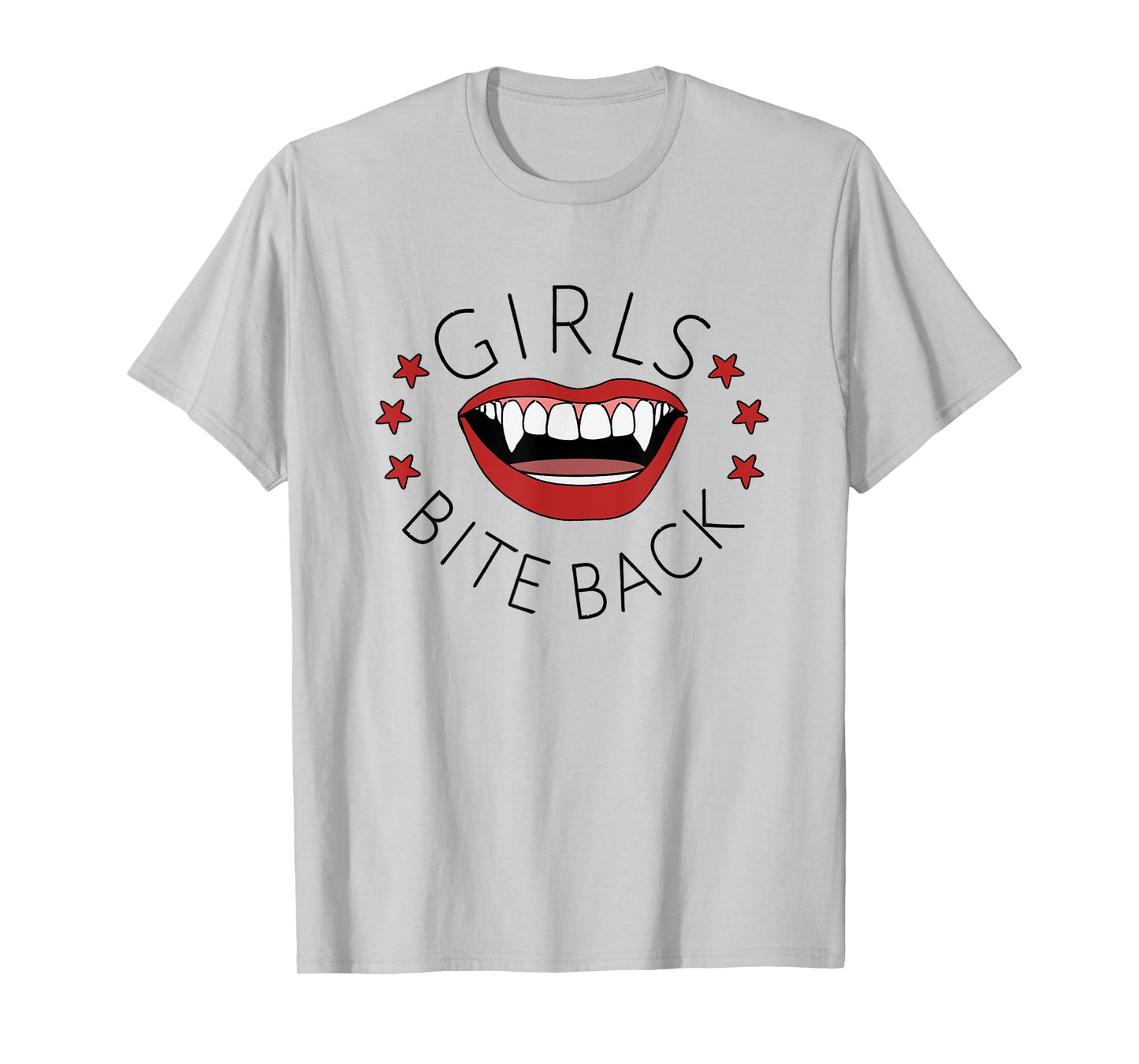 Riot Girls Bite Back 90s Vampire Fang Grrrls Design T-Shirt