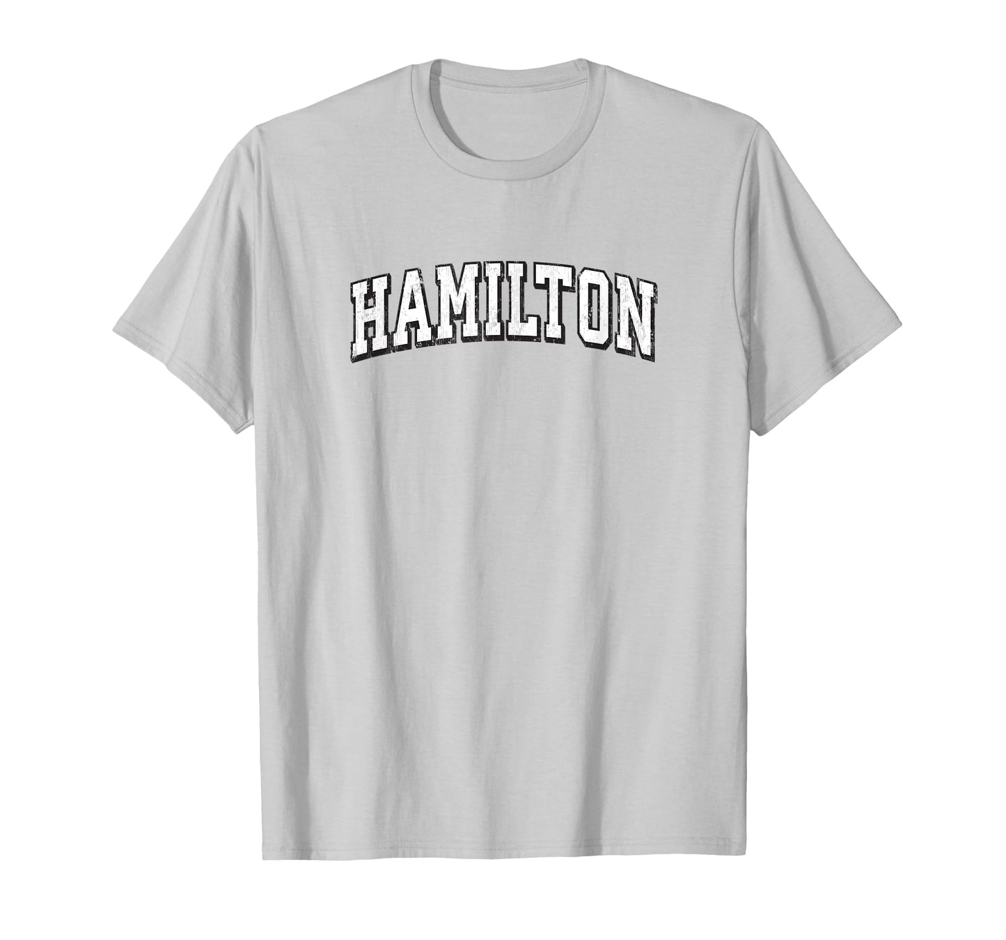 Hamilton Massachusetts Vintage Athletic Sports B&W Print T-Shirt