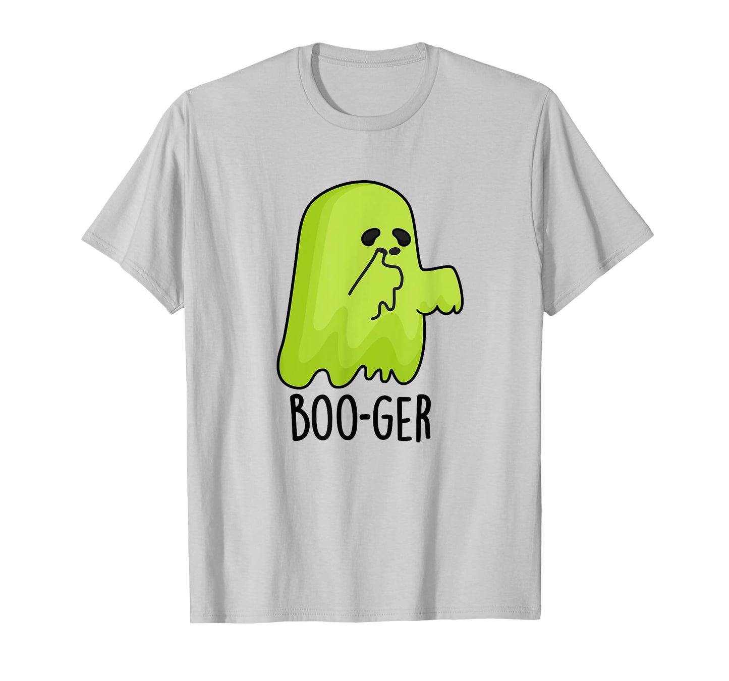 Boo-ger Funny Nose Picking Ghost Pun T-Shirt