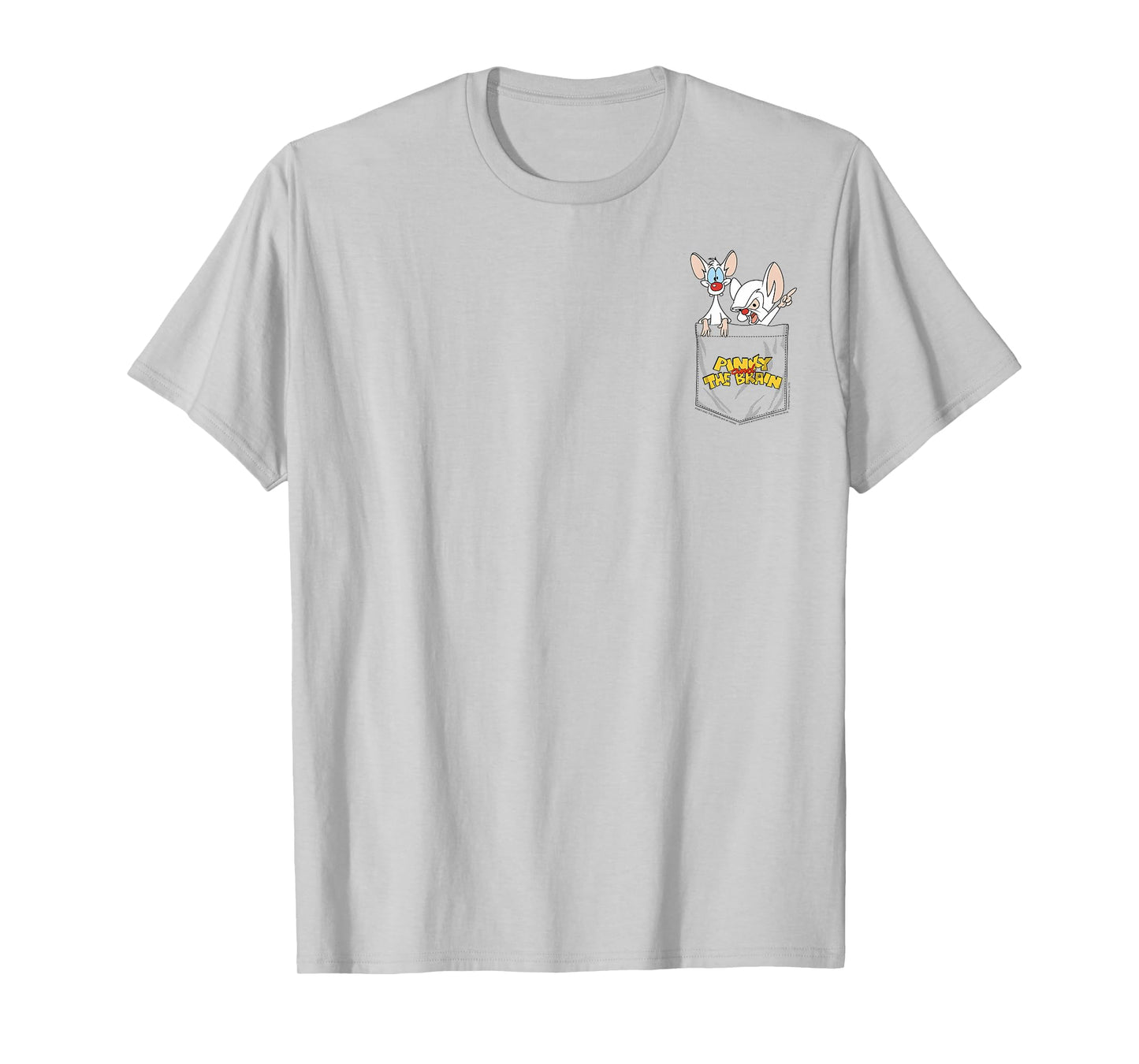 Pinky and The Brain Faux Pocket T-Shirt Small