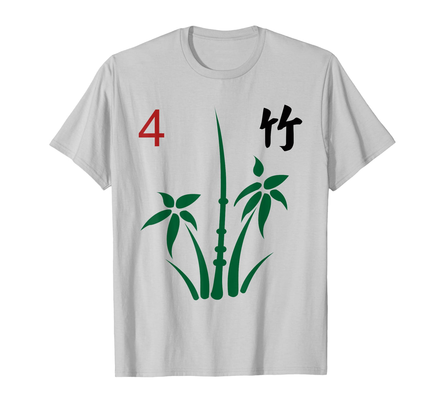 Chinese Mahjong Mah Jong Game Tiles Character Flower Four T-Shirt