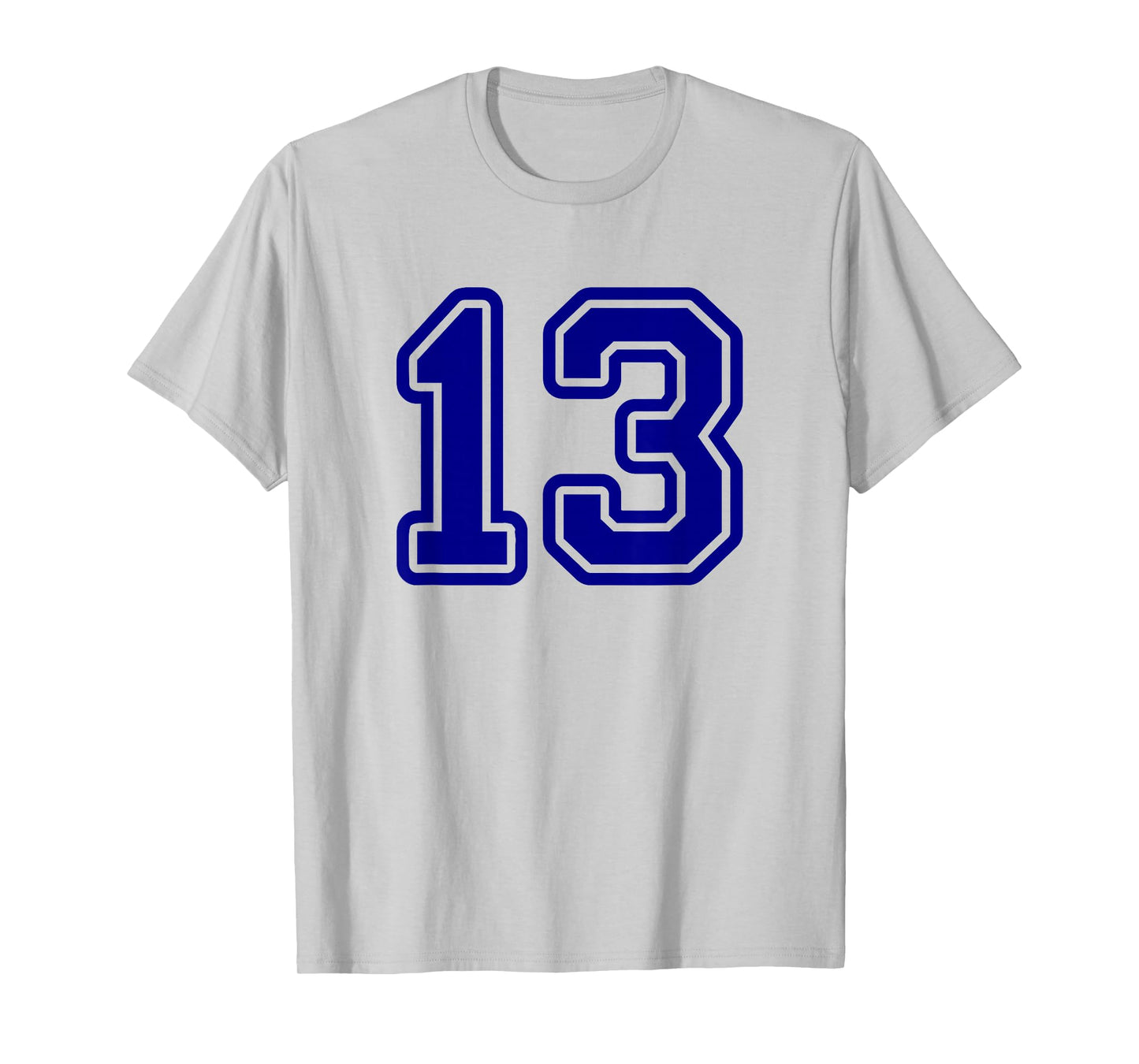 Blue Sports Team Number 13 T-Shirt