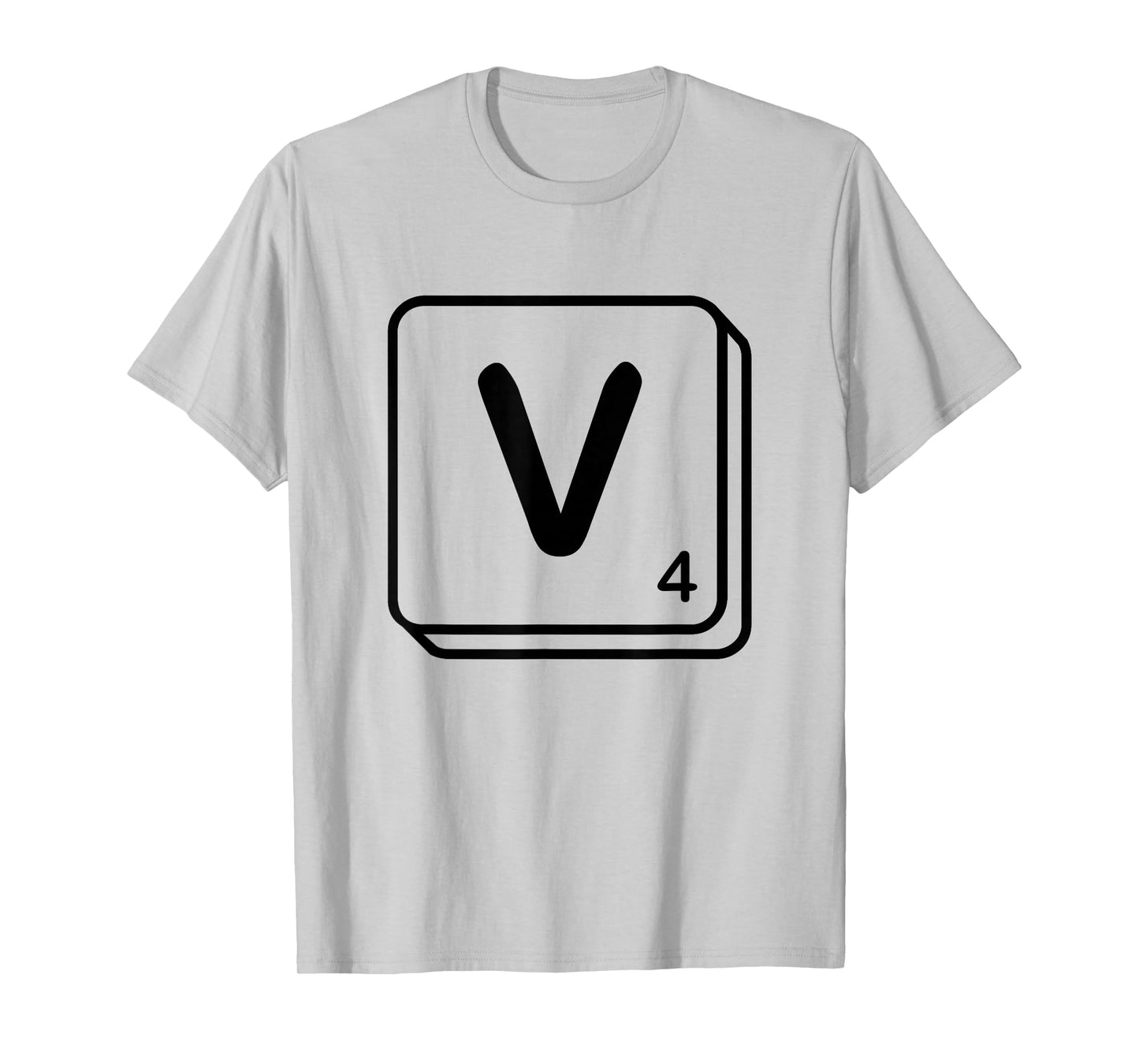 Letter V Word Game Tile T-Shirt