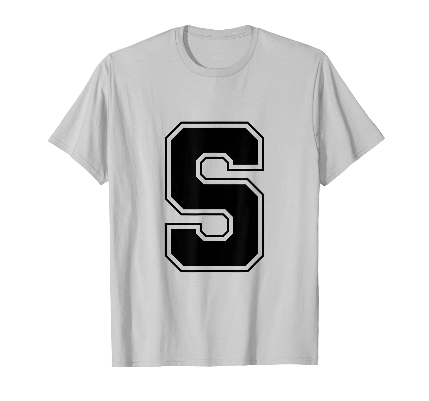 Letter S Big Bold Capital Varsity Alphabet Monogram T-Shirt