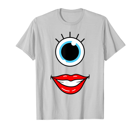 Funny Scary Monster Face One Eye Woman's Halloween Costume T-Shirt