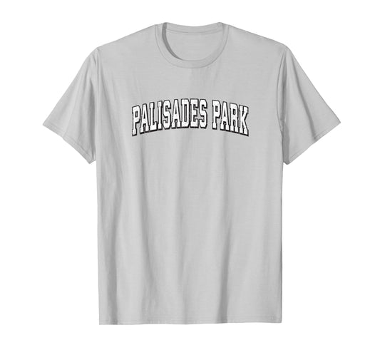 Palisades Park New Jersey Vintage Athletic Sports B&W Print T-Shirt