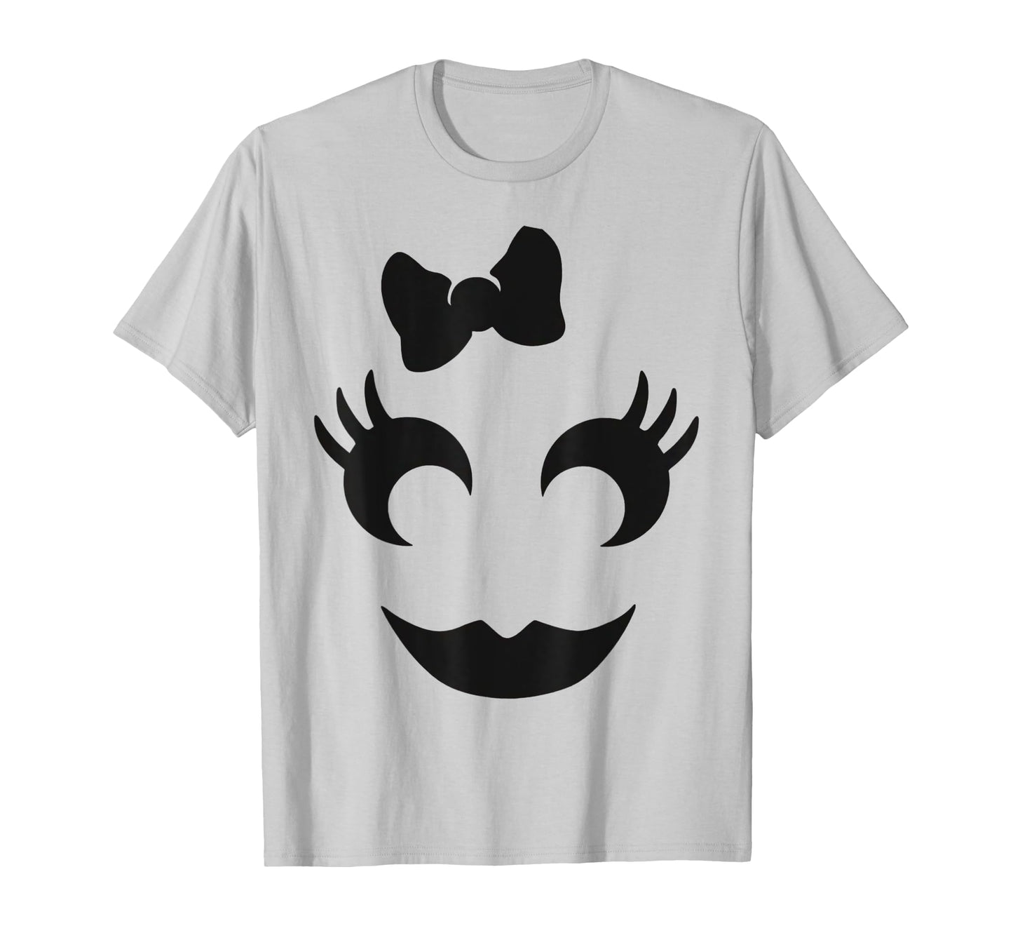 Jack O Lantern Face Pumpkin Eyelashes Hallowen Costume Funny T-Shirt