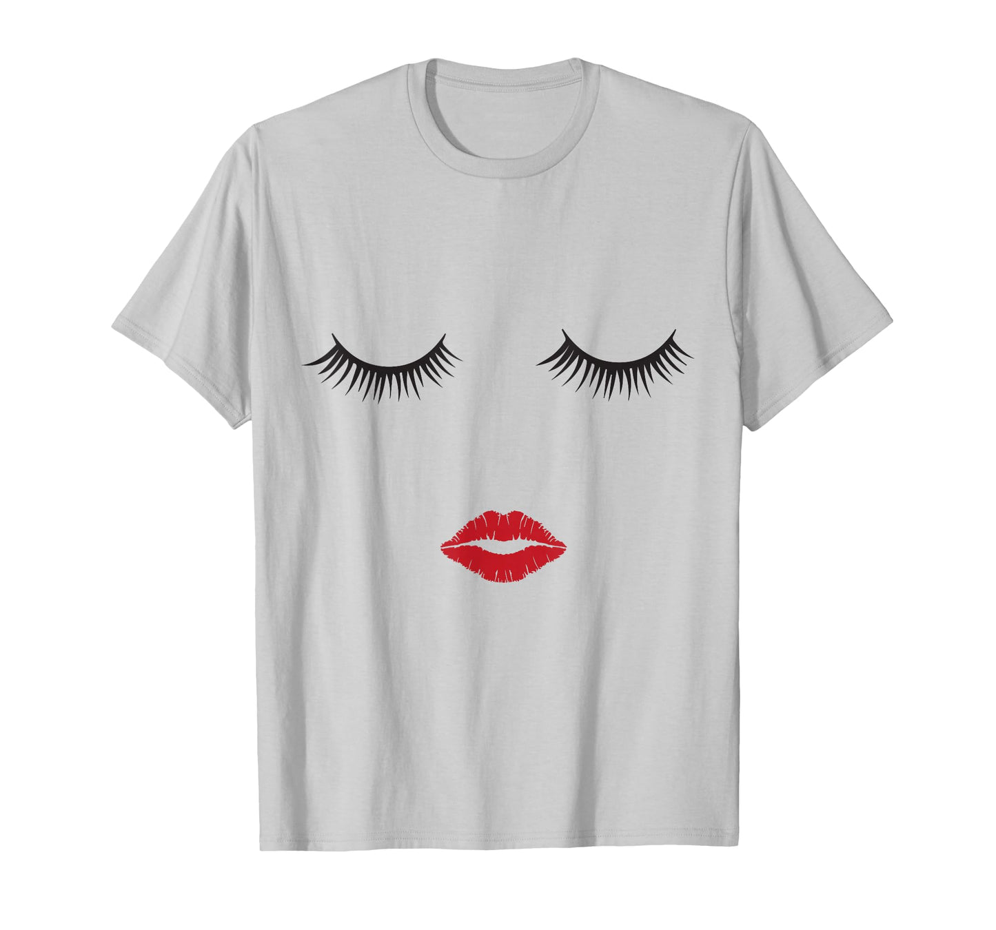 Eye Lash Lips Kiss T Shirt Trendy Cute T-Shirt