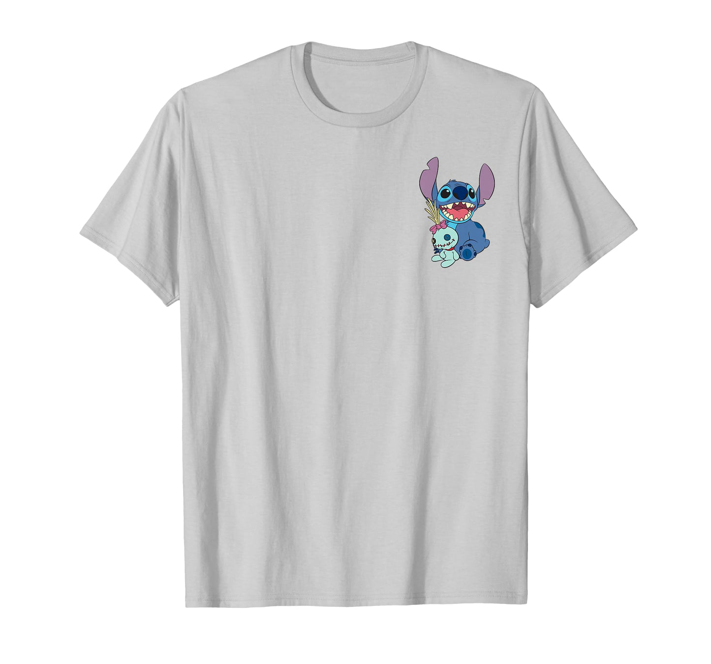 Disney Lilo & Stitch Cute Stitch & Scrump Pocket Logo T-Shirt