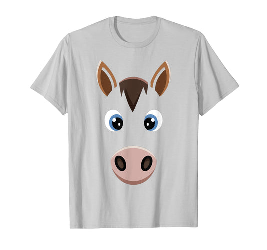 Halloween Horse Face Tshirt Costume Kids Cute Themed Horsey T-Shirt
