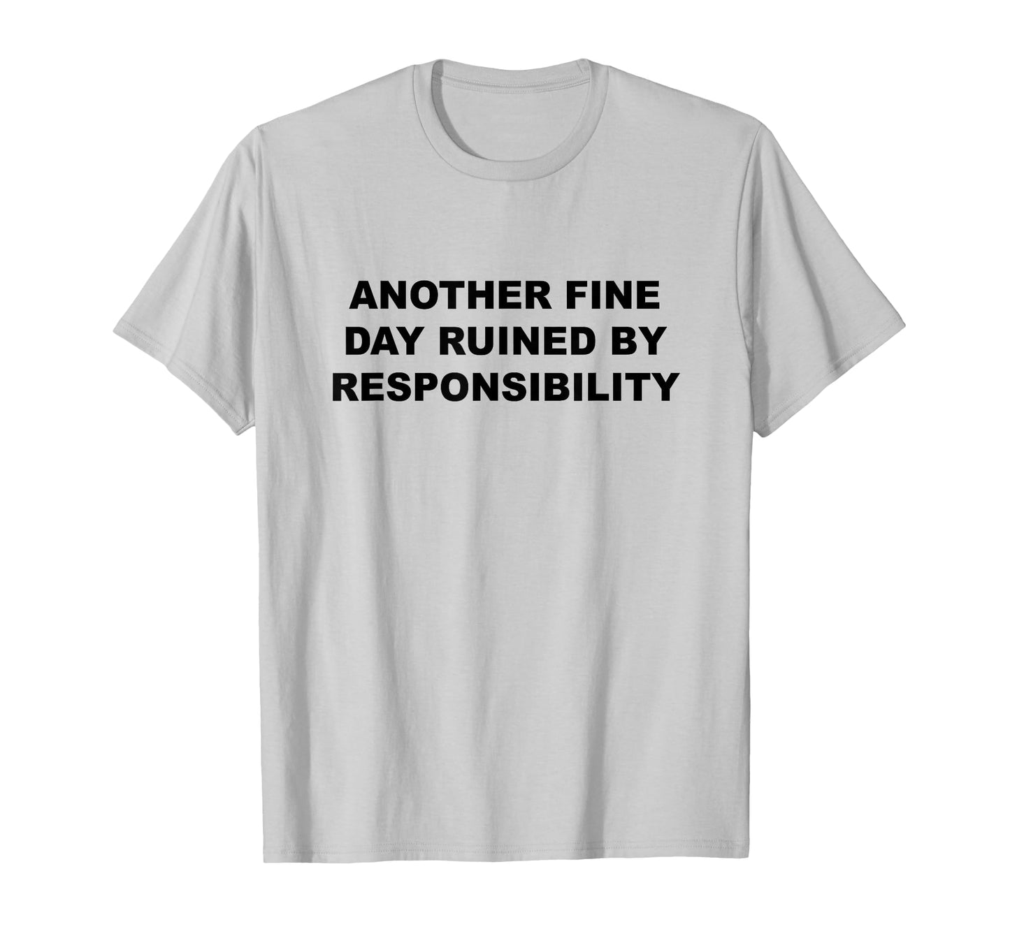 Another Fine Day Ruined By Responsibility Funny Gift T-Shirt