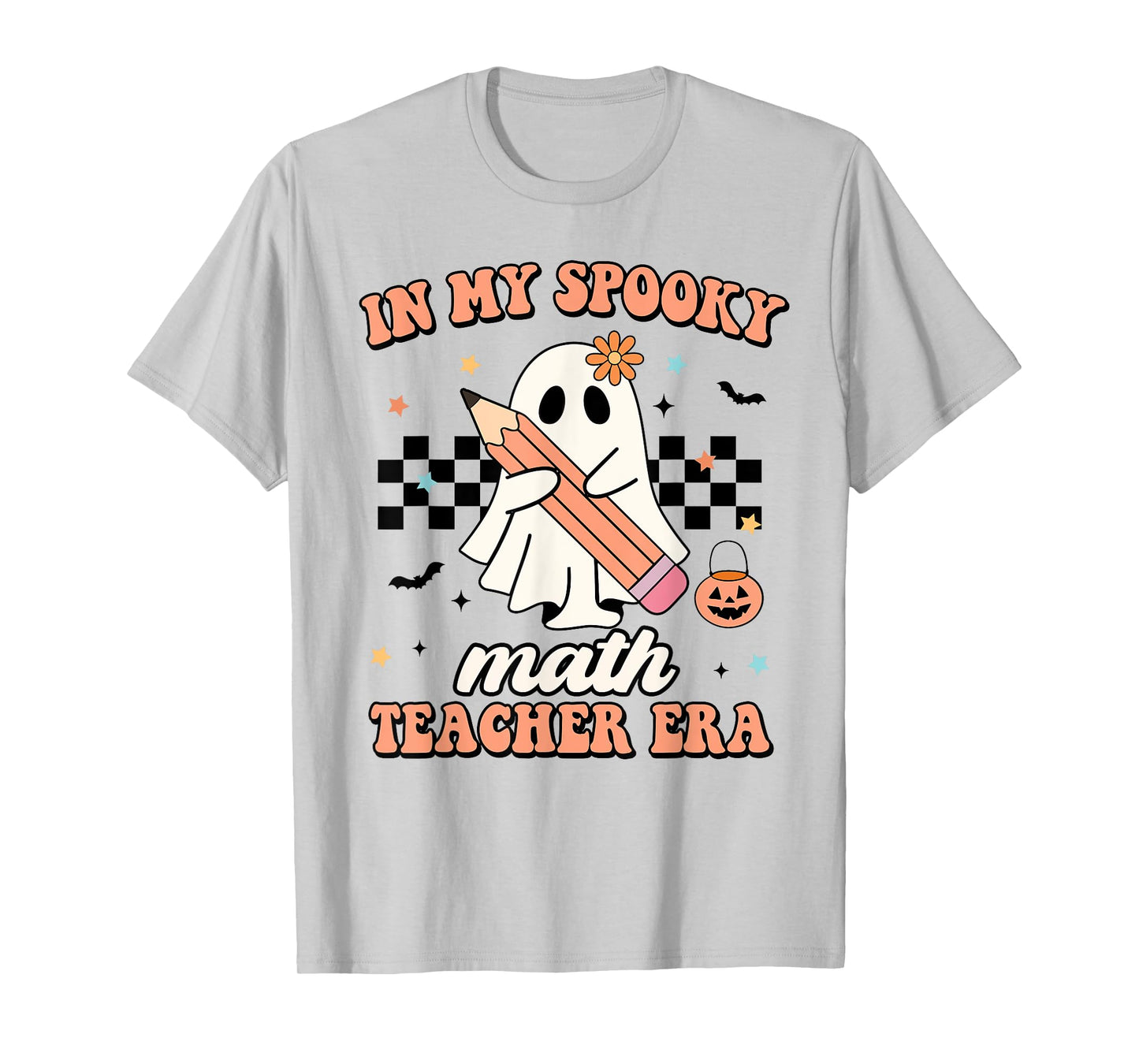 In My Spooky Math Teacher Era Groovy Retro Halloween Costume T-Shirt for Men Women