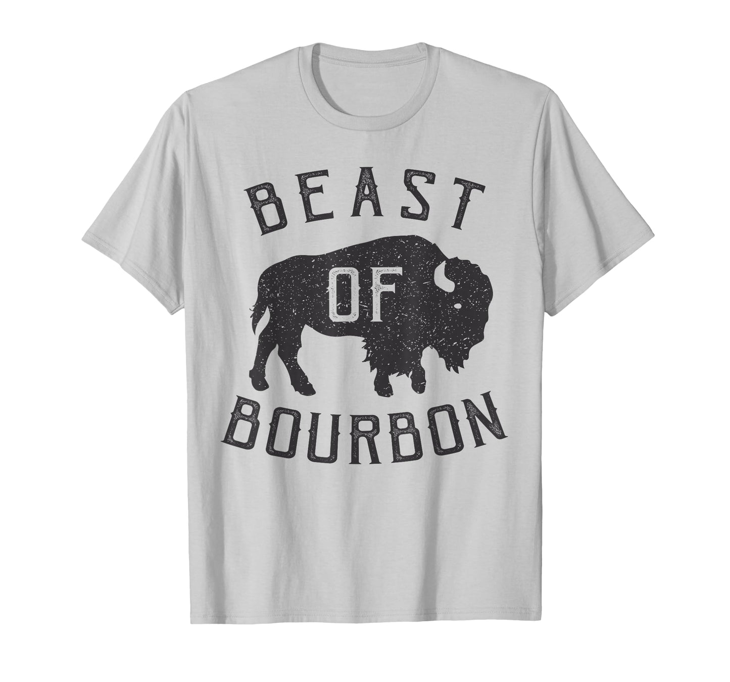 Beast of Bourbon Drinking Whiskey Design Bison Buffalo Party T-Shirt