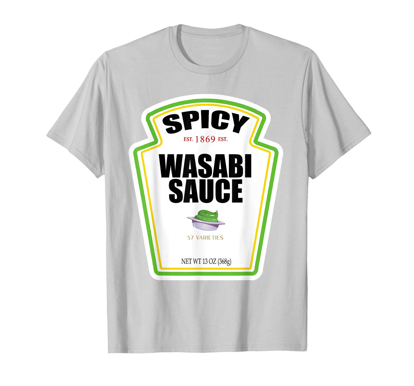 Spicy Wasabi Sauce Bottle Label Funny Halloween Costume T-Shirt